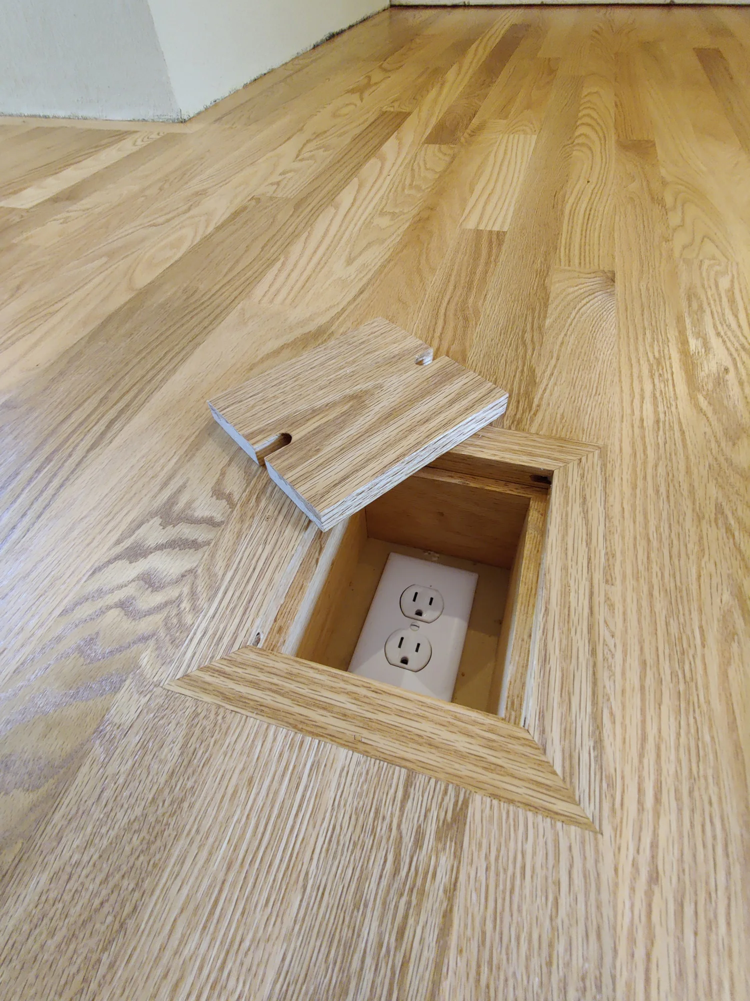 Wide-plank character-grade hickory flooring
