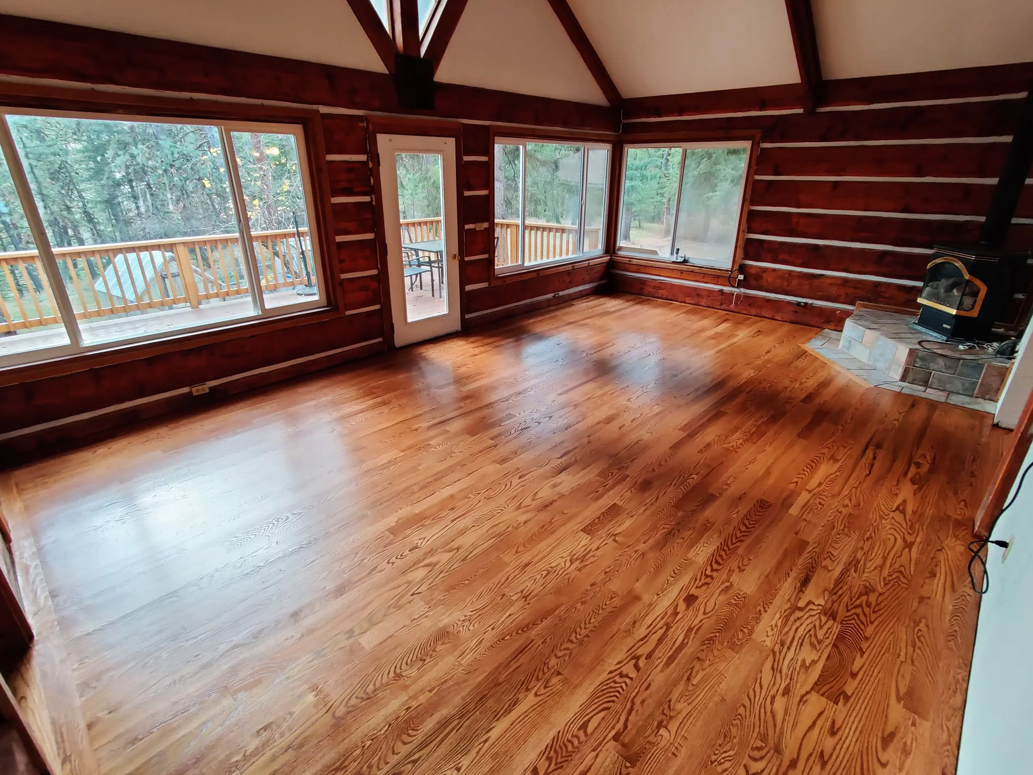 Hardwood floor finishing by Valley Hardwood